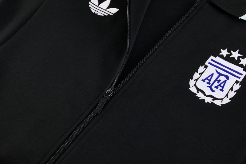 26/27 Argentina 06 Black Full Zipper Jacket + Long Pants