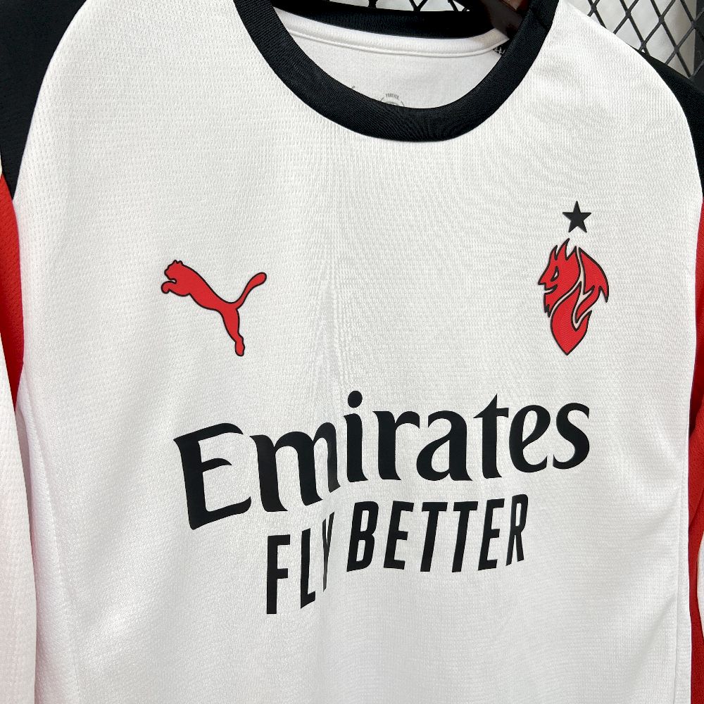 2025/26 Mens AC Milan Away Long Sleeve Jersey