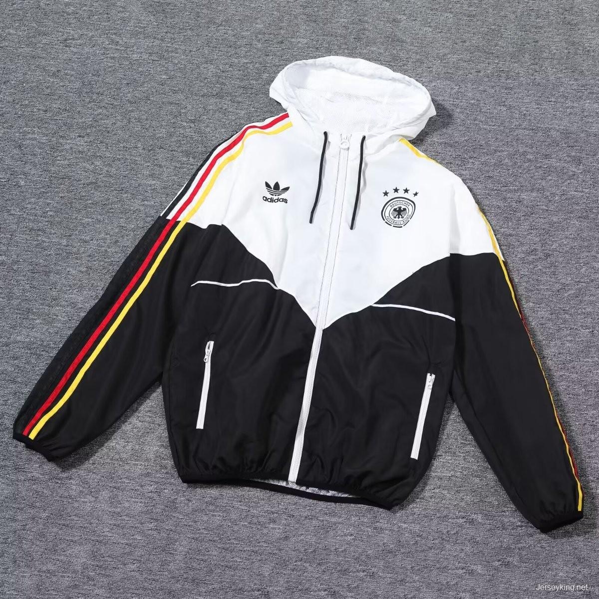 2024 Germany White/Black Windbreaker