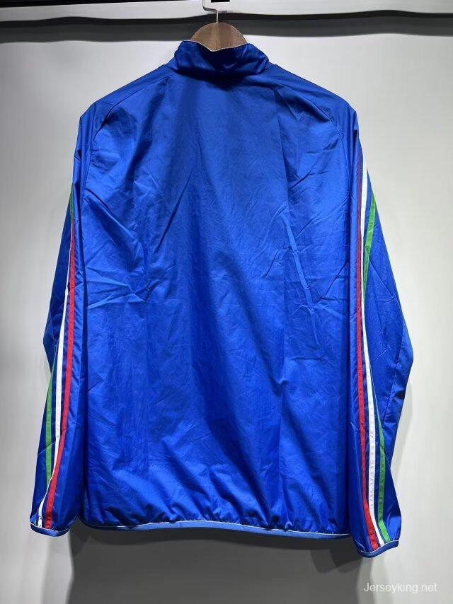 2024 Italy White/Blue Reversible Windbreaker