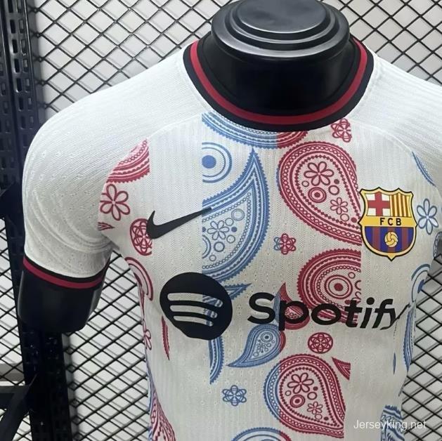 Player Version 24/25 Barcelona White Special Pattern Jersey