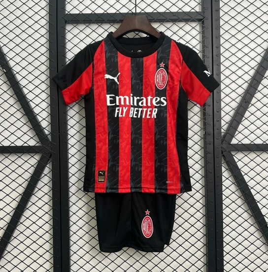 25/26 Kids AC Milan Home Size 16-28 Jersey