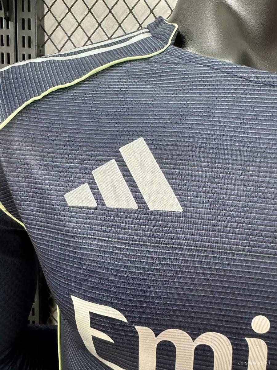 Player Version 25/26 Real Madrid Away Long Sleeve Jersey
