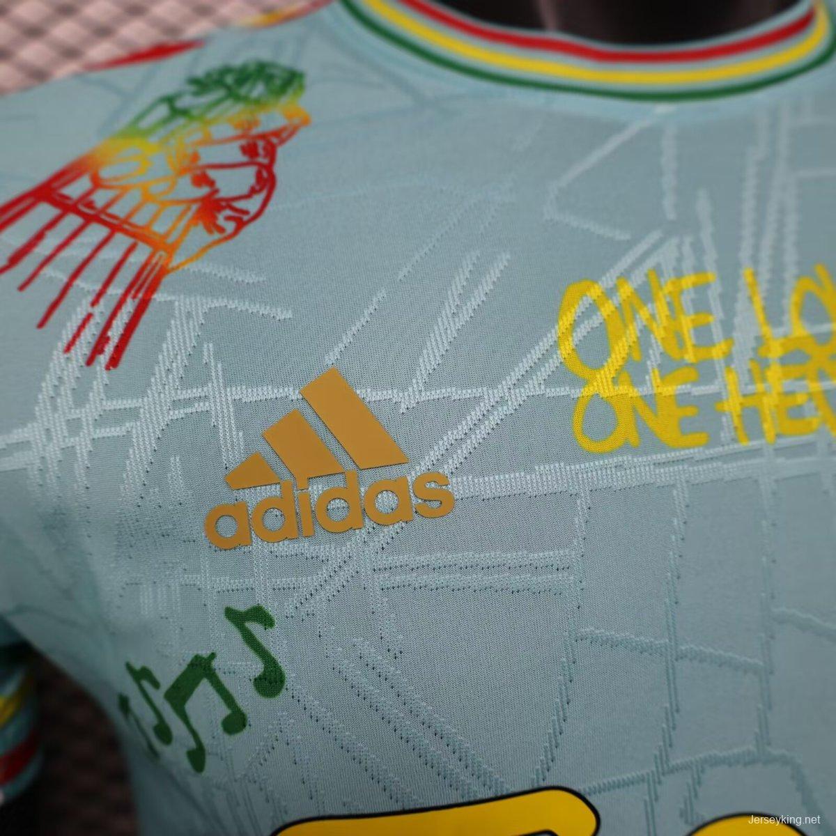 Player Version 25/26 Ajax Navy Skyblue with Bob Marley Tribute Jersey