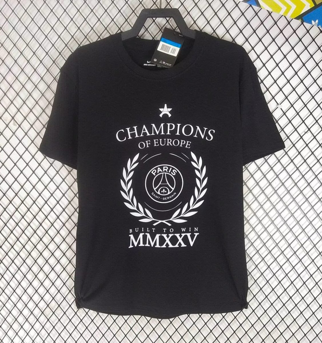 25/26 PSG Black Champion Black T-Shirts