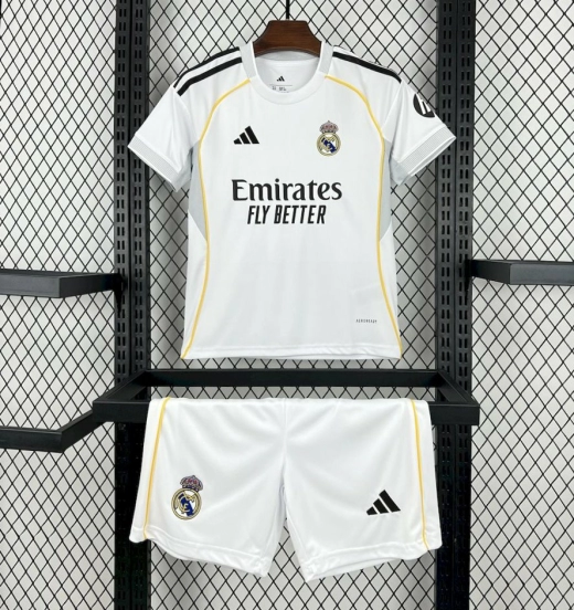 25/26 Kids Real Madrid Home Jersey
