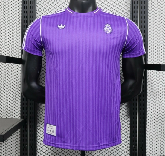 Player Version 25/26 Real Madrid Purple Adidas Original Casual Jersey