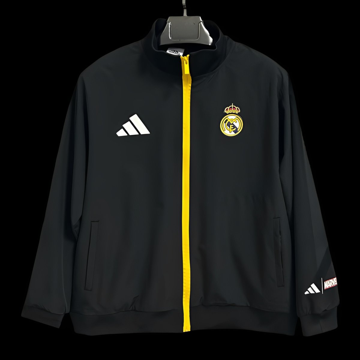 25/26 Real Madrid Marvel Black Full Zipper Windbreaker