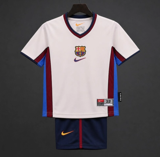 Retro Kids 98/99 Barcelona Away Jersey