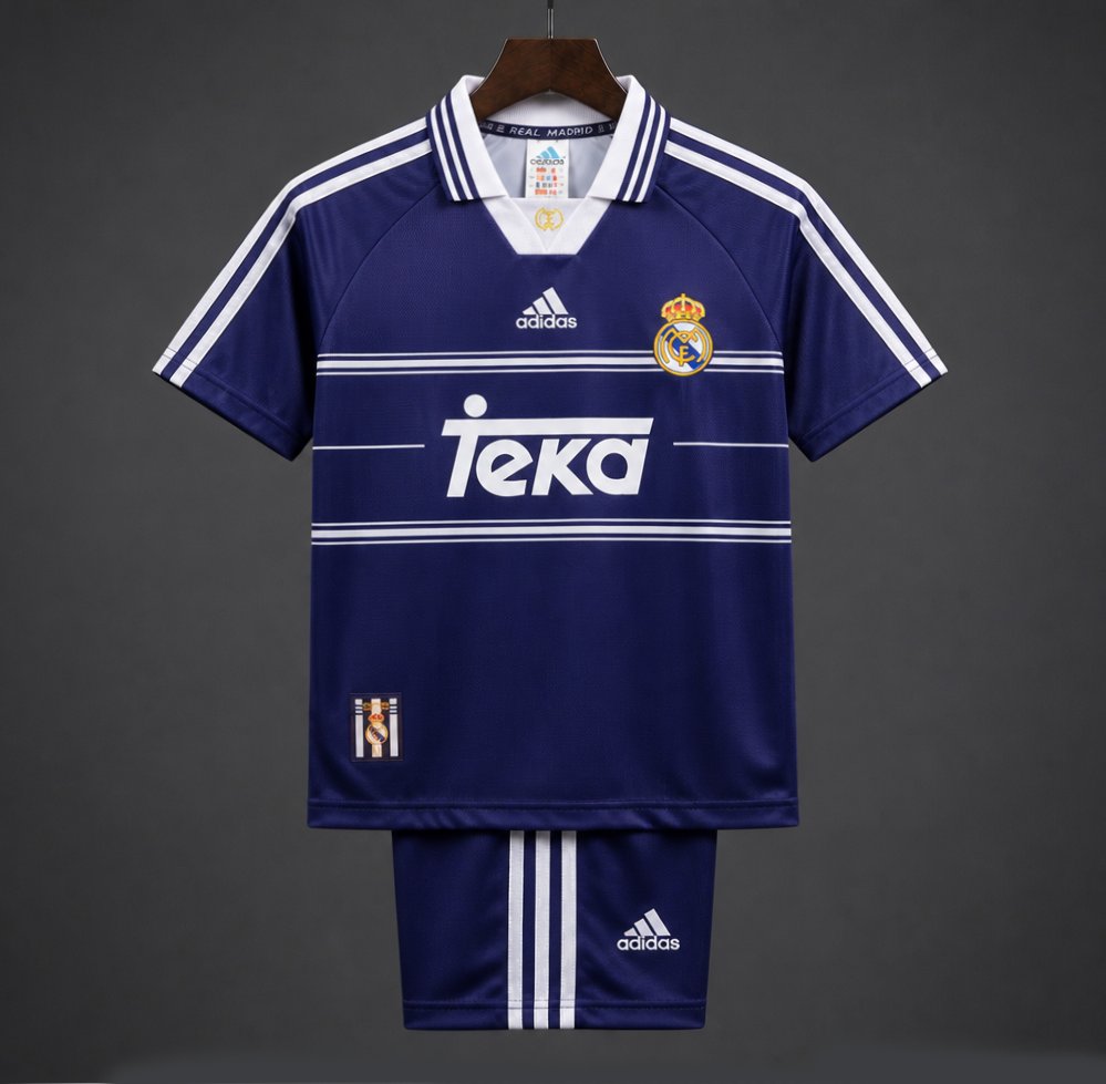Retro Kids 98/99 Real Madrid Away Navy Jersey