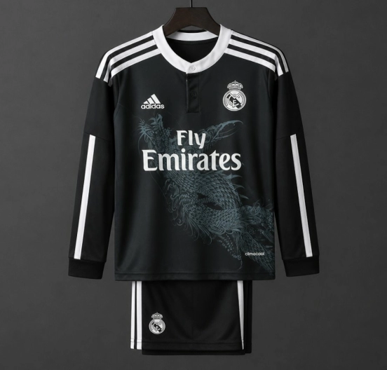 Retro Kids 14/15 Real Madrid Third Long Sleeve Jersey