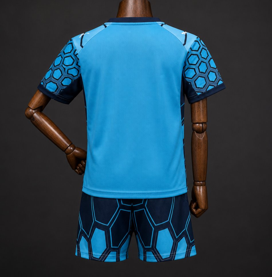 26/27 Kids Olympique Marseille Goalkeeper Bright Aqua/Club Navy Jersey