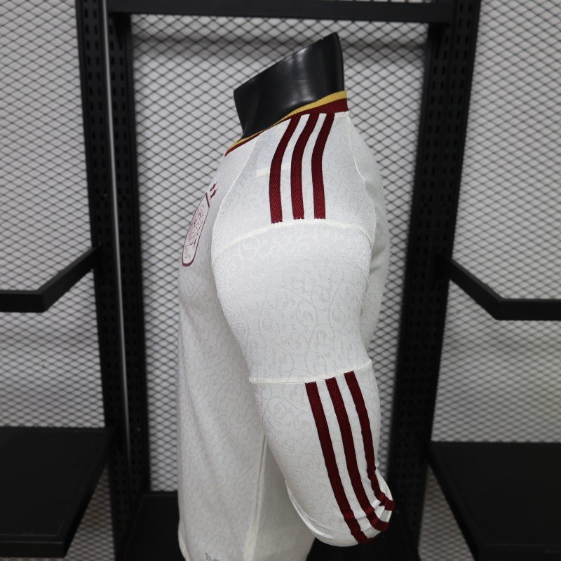 Player Version 2 Star 2026 Spain Away White Long Sleeve Jersey With Champion Patch