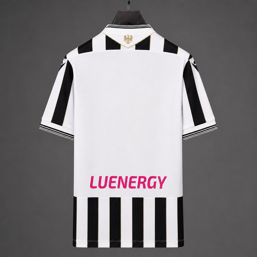 26/27 Udinese Home White With Black Stripes Jersey