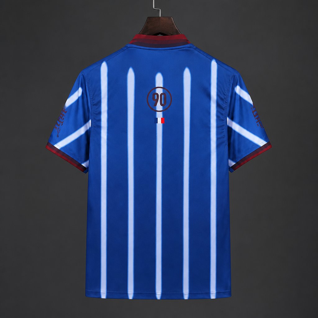 2026 France x Travis Scott Cactus Jack Total 90 Retro Blue Stripe Jersey