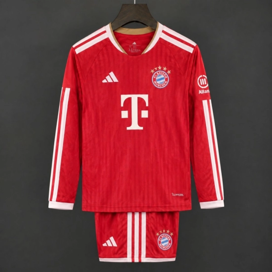 26/27 Kids Bayern Munich Home Long Sleeve Jersey