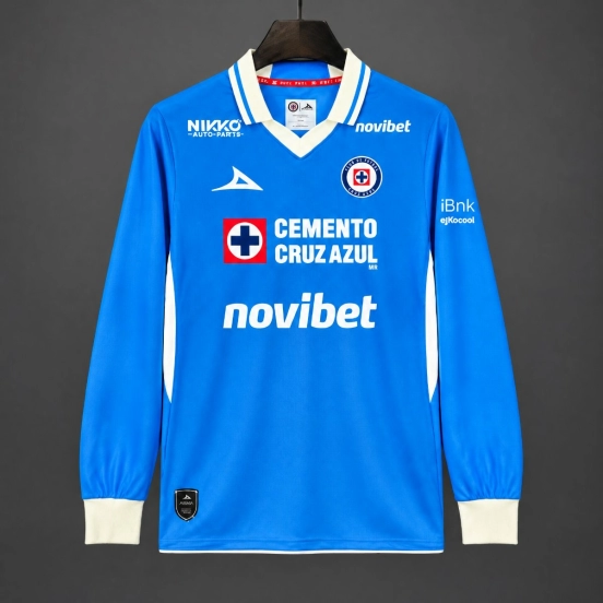 26/27 Cruz Azul Home Long Sleeve Blue Jersey